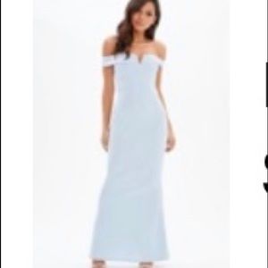 - Missguided Maxi off the shoulder dress